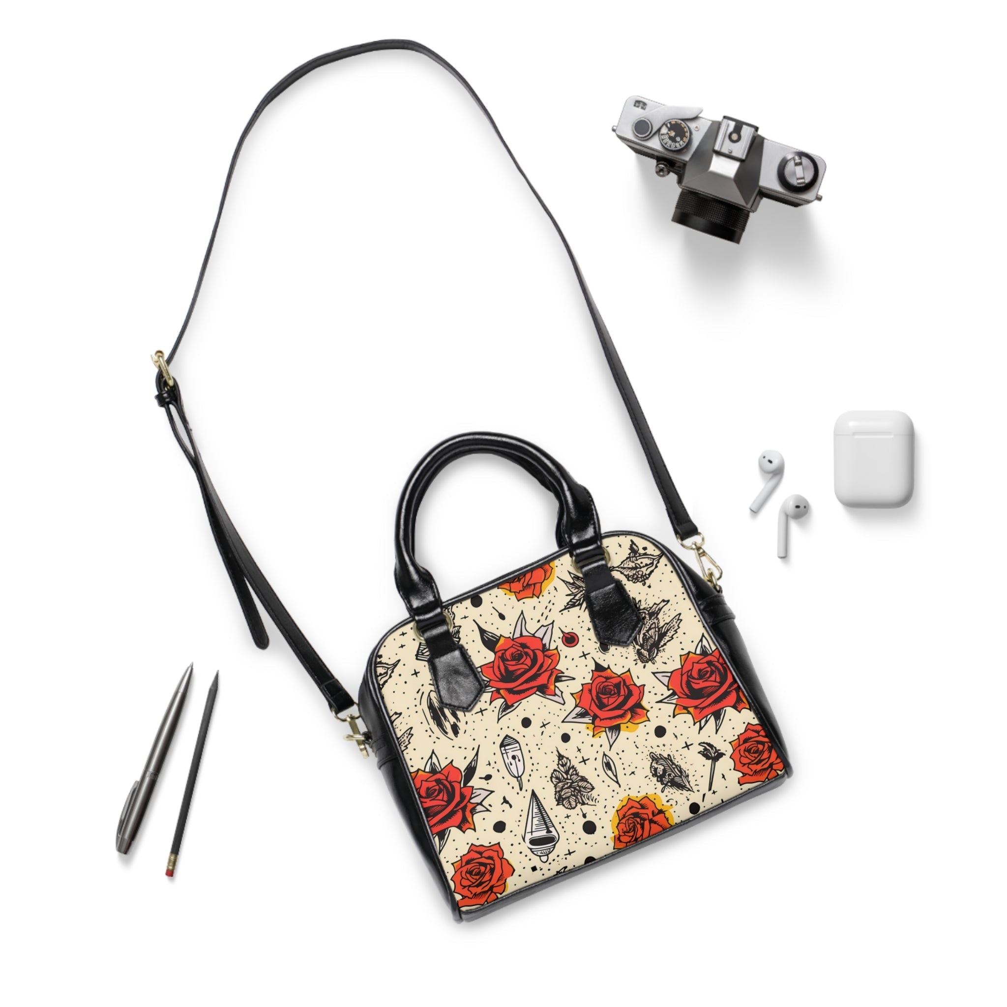 Midnight Roses Handbag