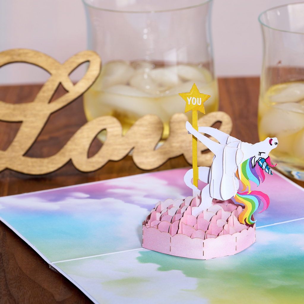 Unicorn Dancer Funny 3D Pop-Up Birthday Greeting Card