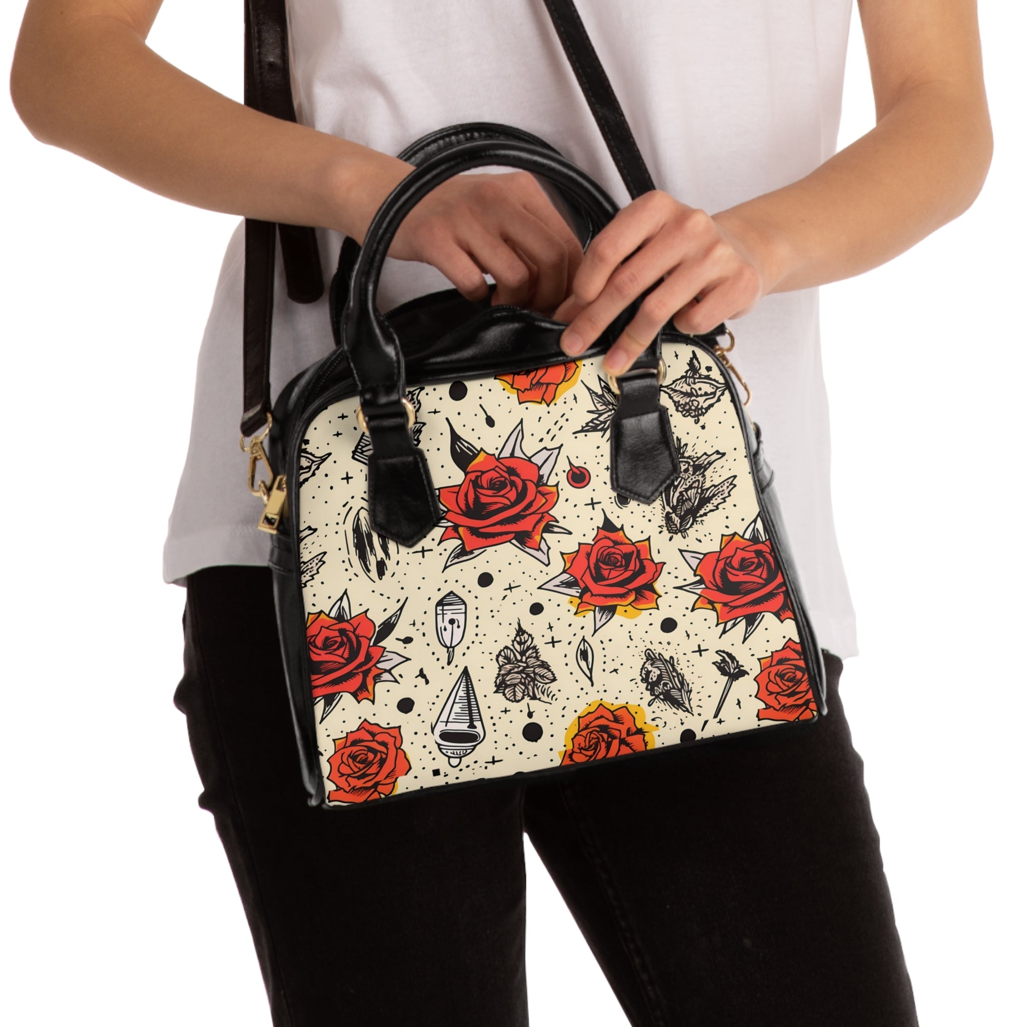 Midnight Roses Handbag