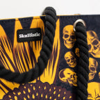 Skullistic Sunflower Skulls Shoulder Beach Bag