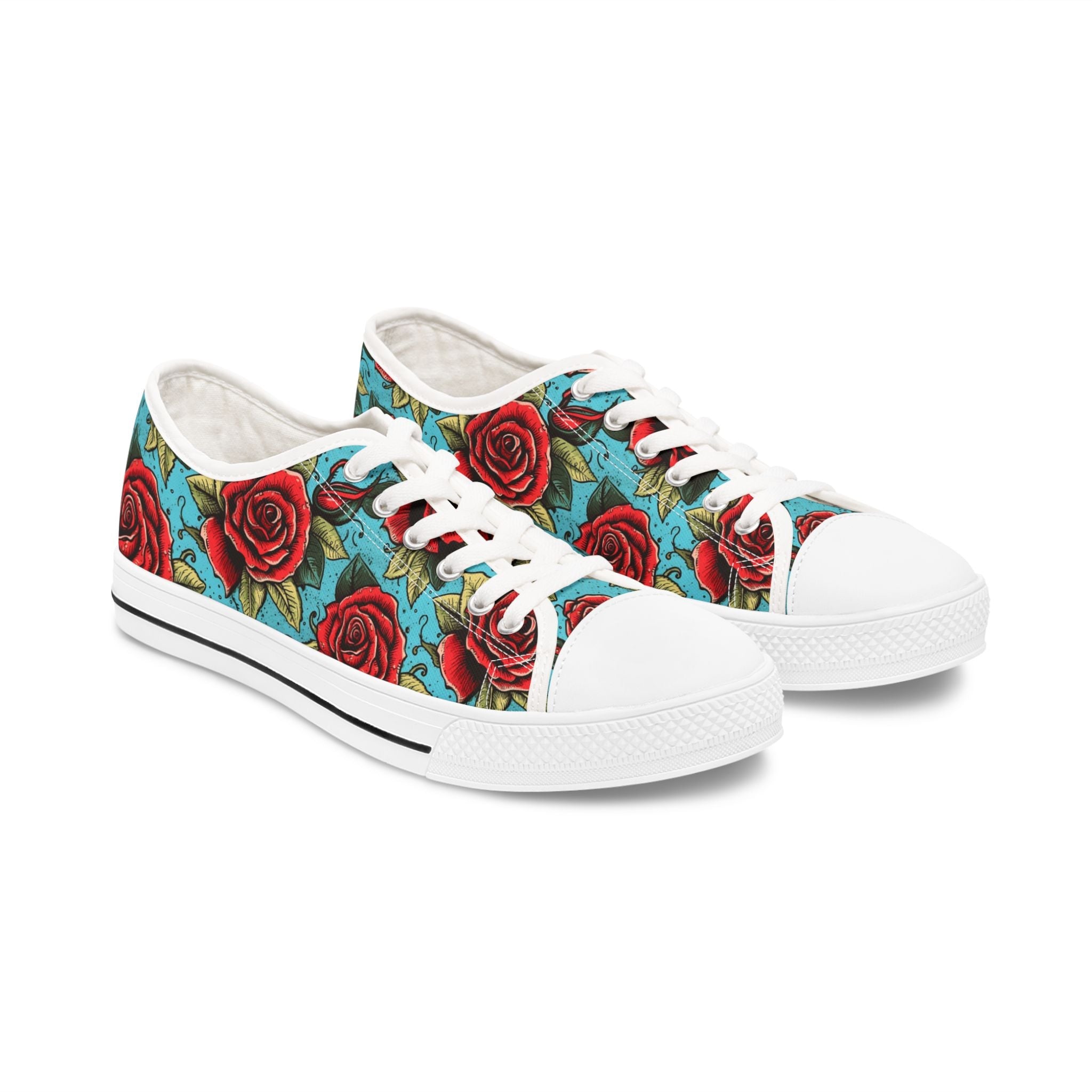 Rose Tattoo Low Top Sneakers