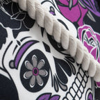 Skullistic Sugar Skull Purple Shoulder Beach Bag