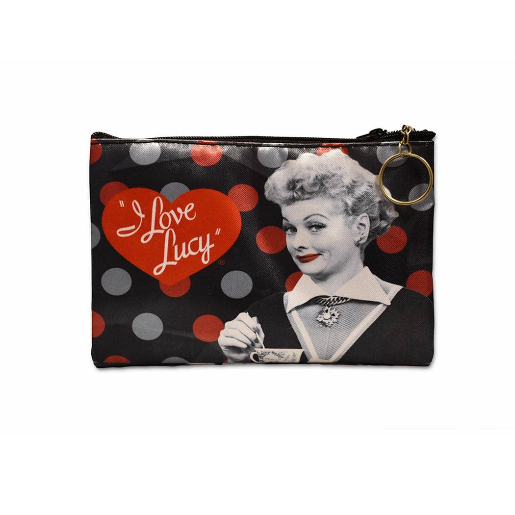 Lucy Makeup Bag - Black & Red