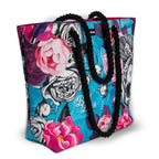 BB Flower Skull Shoulder Beach Bag