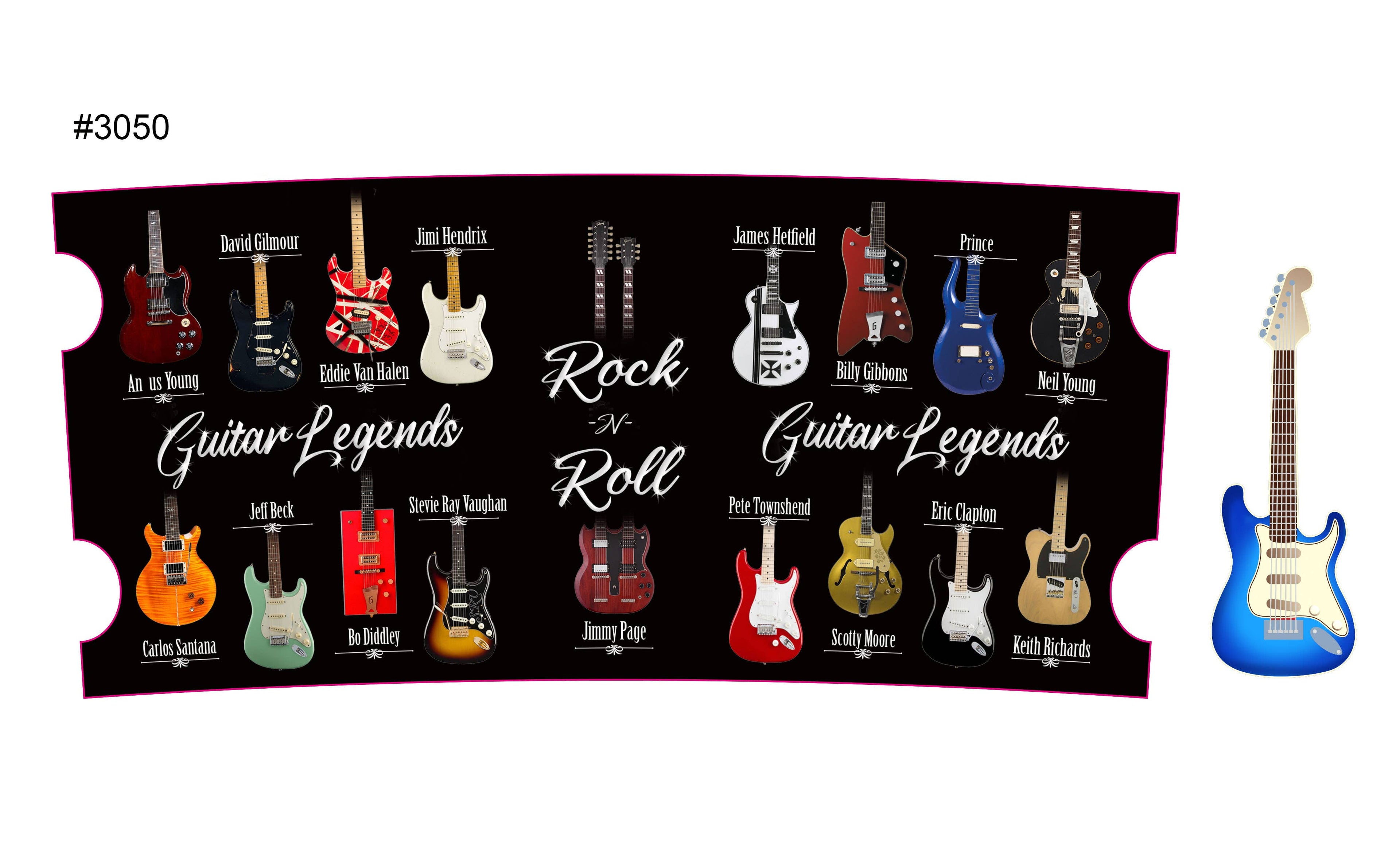 Music Legends Mug - Rock 'N' Roll with Guitar Handle