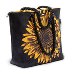 Skullistic Sunflower Skulls Shoulder Beach Bag